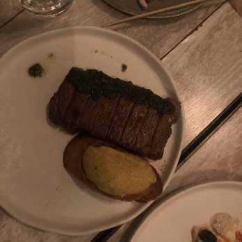 Mokyo - STEAK - RIBEYE - SHISO SALSA - BUTTERNUT SQUASH TOAST - Korean Near Me - New York, New York Mokyo - STEAK - RIBEYE - SHISO SALSA - BUTTERNUT SQUASH TOAST - Korean Near Me - New York, New York
