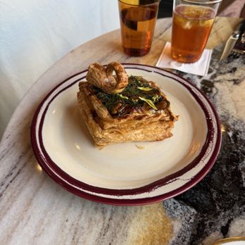 Vin Folk - Mussels Tart : puff pastry, fennel cream, smoked clam & escabeche - Restaurants Near Me - Hermosa Beach, California Vin Folk - Mussels Tart : puff pastry, fennel cream, smoked clam & escabeche - Restaurants Near Me - Hermosa Beach, California