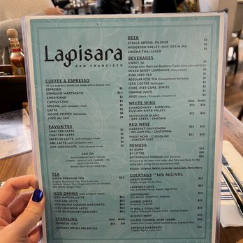 Lapisara Eatery - Drinks menu - Breakfast & Brunch Near Me - San Francisco, California
