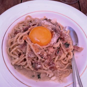 Olio e Più - Spaghetti Chitarra alla Carbonara - Pizza Near Me - New York, New York Olio e Più - Spaghetti Chitarra alla Carbonara - Pizza Near Me - New York, New York