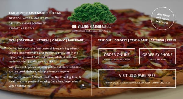 Menu photo 7 The Village Flatbread Calgary, AB Menu photo 7 The Village Flatbread Calgary, AB