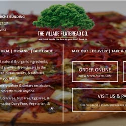The Village Flatbread - Post Card Menu - Front