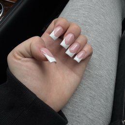 Acrylic Gel French tips. Acrylic Gel French tips.