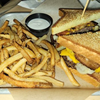 Buffalo Wild Wings - Bacon cheeseburger sandwich thingy with old, hard bacon - Chicken Wings Near Me - Corona, California Buffalo Wild Wings - Bacon cheeseburger sandwich thingy with old, hard bacon - Chicken Wings Near Me - Corona, California