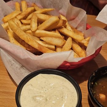 Villalobos Kitchen - Fries with house made ranch dressing - Seafood Near Me - Long Beach, California Villalobos Kitchen - Fries with house made ranch dressing - Seafood Near Me - Long Beach, California