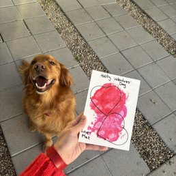 Valentine's Day paw art Valentine's Day paw art