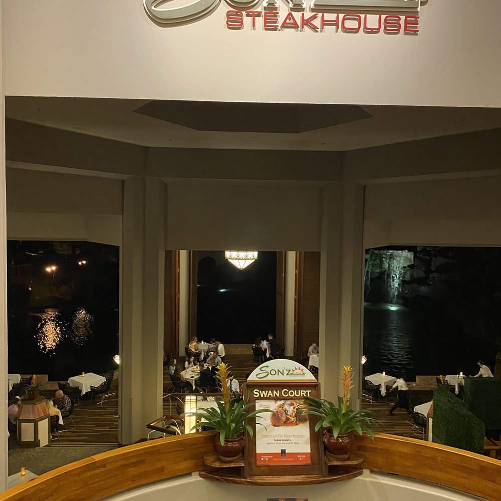 Son'z Steakhouse - Inside (at night) - Steakhouses Near Me - Lahaina, Hawaii Son'z Steakhouse - Inside (at night) - Steakhouses Near Me - Lahaina, Hawaii
