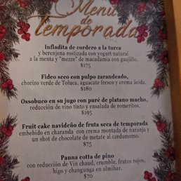 Menu especial