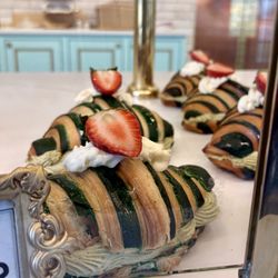 Cocobella’s Bakery - Strawberry matcha crossant