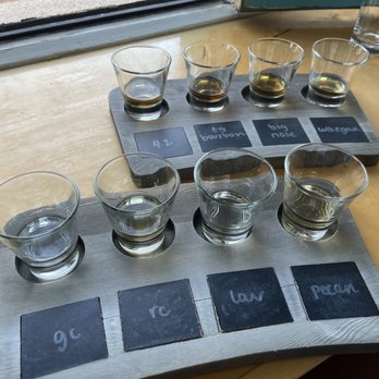 Rolling Still Distillery and Lounge - Rolling Still Distillery and Lounge, Taos, NM June 9, 2023 - flight vodka and whiskey - Distilleries Near Me - Taos, New Mexico