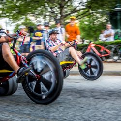 Adult Big Wheel Club - Will it be a photo finish ?