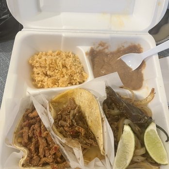 Tacos El 24 - Bruh this is the taco plate with pastor, "birria", and asada. They only somewhat palatable taco was the pastor. - Breakfast & Brunch Near Me - Arlington, Texas Tacos El 24 - Bruh this is the taco plate with pastor, "birria", and asada. They only somewhat palatable taco was the pastor. - Breakfast & Brunch Near Me - Arlington, Texas