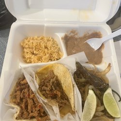 Tacos El 24 - Bruh this is the taco plate with pastor, "birria", and asada. They only somewhat palatable taco was the pastor.