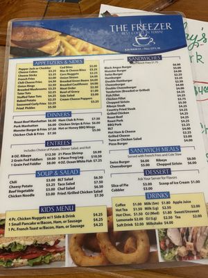 Menu photo 1 The Freezer Cafe Tell City, IN