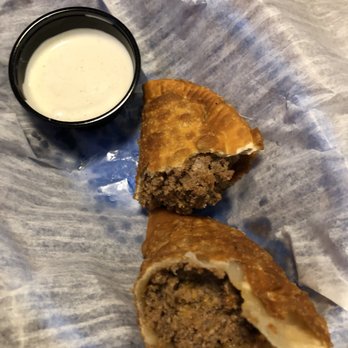 Cuban Breezes - Beef Empanada w/ a side of Havana sauce! - Cuban Near Me - Tampa, Florida Cuban Breezes - Beef Empanada w/ a side of Havana sauce! - Cuban Near Me - Tampa, Florida