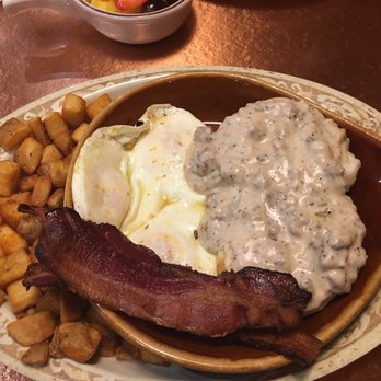 Another Broken Egg Cafe - Biscuits & gravy with side of thick bacon ...!!! - Breakfast & Brunch Near Me - Miamisburg, Ohio Another Broken Egg Cafe - Biscuits & gravy with side of thick bacon ...!!! - Breakfast & Brunch Near Me - Miamisburg, Ohio