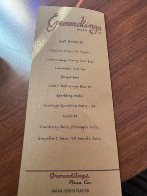 Menu photo 1 Groundling Pizza Gold Beach, OR Menu photo 1 Groundling Pizza Gold Beach, OR