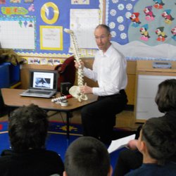 Anderson Chiropractic of Oshkosh - Teaching students at Washington Elementary about what it is like to be a chiropractor.
