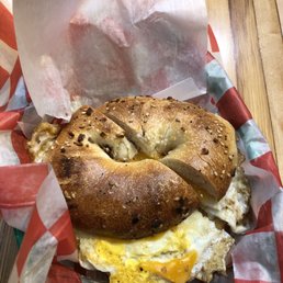 Everything Bagel with Egg and Cheese