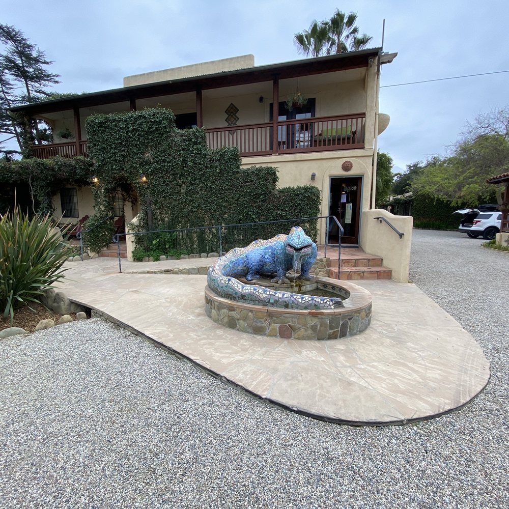 The Blue Iguana Inn - Fountain in front of the office - Hotels Near Me - Ojai, California The Blue Iguana Inn - Fountain in front of the office - Hotels Near Me - Ojai, California
