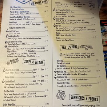 BILL-E's - Menu - Burgers Near Me - Fairhope, Alabama