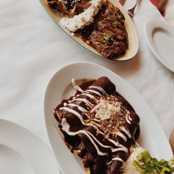 Sol de Mexico - ENCHILADAS DE MOLE ROJO CARNE ASADA A LA PARRILLA - Mexican Near Me - Chicago, Illinois