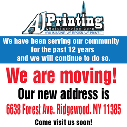 Aj Printing & Multservice Corp - We are moving! We have been serving our community for the past 10 years and we will continue to do so. Starting March 1,