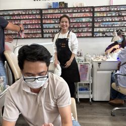 Pretty Nails - Two more employees doing set of nails & a pedicure Basic Pedicure Regular Fill