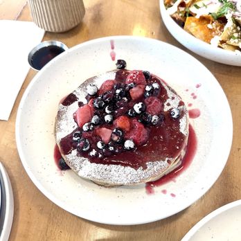 Milpa - BLUE CORN PINOLE PANCAKES - Breakfast & Brunch Near Me - Las Vegas, Nevada Milpa - BLUE CORN PINOLE PANCAKES - Breakfast & Brunch Near Me - Las Vegas, Nevada