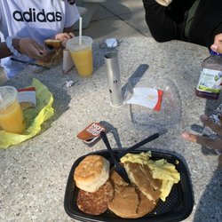 McDonald's - Big breakfast with hotcakes orange juice (stream and idk some buiscut