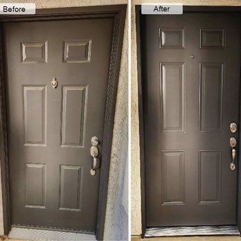 Dansel Restoration - Greg replaced our front entry door and took care of the paint match. He installed the new door handle and peephole as well. - Damage Restoration Near Me - Fremont, California