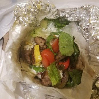 Telio restaurant - Lamb Souvlaki sandwich (has squash and onions included) Delicious!!! - Greek Near Me - New York, New York Telio restaurant - Lamb Souvlaki sandwich (has squash and onions included) Delicious!!! - Greek Near Me - New York, New York