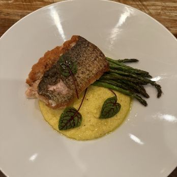 Enza - Striped Bass Special with Grits ($29) - Pizza Near Me - Wyndmoor, Pennsylvania