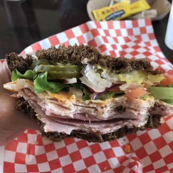 Orchards Bbq and Grill - Super big half sandwich filled with lots of meat. - Barbeque Near Me - Whittier, California Orchards Bbq and Grill - Super big half sandwich filled with lots of meat. - Barbeque Near Me - Whittier, California