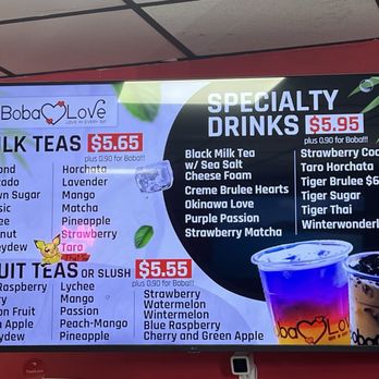 Boba Love - Menu - Bubble Tea Near Me - San Diego, California Boba Love - Menu - Bubble Tea Near Me - San Diego, California