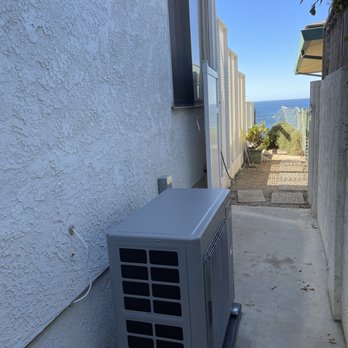 Excel Services - Installing this AC Condenser while enjoying the beautiful views of the beach. - Heating & Air Conditioning/HVAC Near Me - Escondido, California Excel Services - Installing this AC Condenser while enjoying the beautiful views of the beach. - Heating & Air Conditioning/HVAC Near Me - Escondido, California