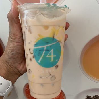 T4 Natomas - Rose Milk Tea with crystal boba and egg pudding - Coffee & Tea Near Me - Sacramento, California T4 Natomas - Rose Milk Tea with crystal boba and egg pudding - Coffee & Tea Near Me - Sacramento, California