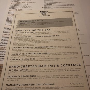 Bonefish Grill - Special menu pt 2 - Seafood Near Me - Atlanta, Georgia Bonefish Grill - Special menu pt 2 - Seafood Near Me - Atlanta, Georgia