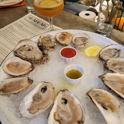 Seabear Oyster Bar - 2 of every oyster on the menu. Butter and Brine were the best out of the six on the menu.