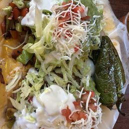 Veggie tacos with grilled fajitas and a side of grilled jalapeños Veggie tacos with grilled fajitas and a side of grilled jalapeños