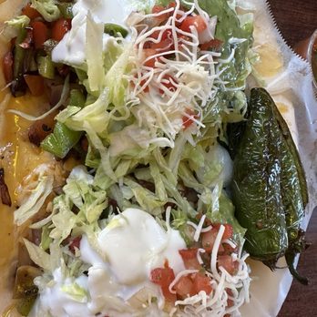 3 Hermanos Taqueria - Veggie tacos with grilled fajitas and a side of grilled jalapeños - Mexican Near Me - Lincoln, California 3 Hermanos Taqueria - Veggie tacos with grilled fajitas and a side of grilled jalapeños - Mexican Near Me - Lincoln, California