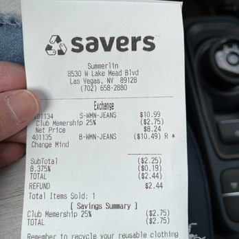Savers - This will be the second time I exchange because they don't fit--- no way of trying them on anymore. - Thrift Stores Near Me - Las Vegas, Nevada Savers - This will be the second time I exchange because they don't fit--- no way of trying them on anymore. - Thrift Stores Near Me - Las Vegas, Nevada
