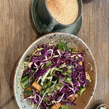 Little Saint - Cucumber and cabbage salad with grilled tofu - Vegan Near Me - Healdsburg, California