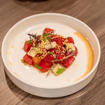 Lantern's Edge - Crimson Ceviche - Compressed Watermelon (Vegan) - Breakfast & Brunch Near Me - Dana Point, California Lantern's Edge - Crimson Ceviche - Compressed Watermelon (Vegan) - Breakfast & Brunch Near Me - Dana Point, California