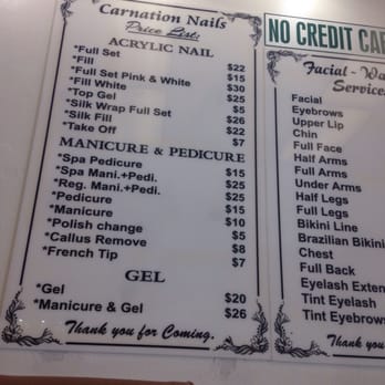 Carnation Nails - Price list - Nail Salons Near Me - Tarzana, California