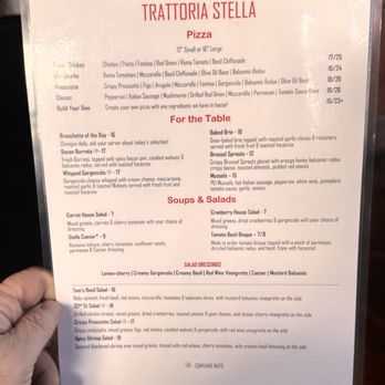 Trattoria Stella - Menu Front - Italian Near Me - Denver, Colorado Trattoria Stella - Menu Front - Italian Near Me - Denver, Colorado