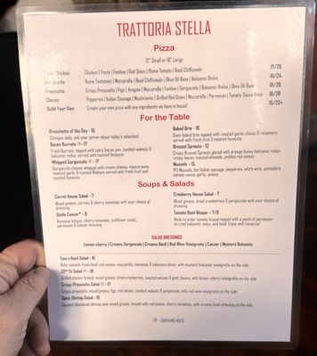 Menu photo 1 Trattoria Stella Denver, CO Menu photo 1 Trattoria Stella Denver, CO