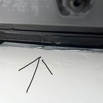 Harrys Auto Collision Group - They masked above the silicone seal and whatever they've used reacted with the seal causing a leak!!!!!! It didn't leak before!!! - Body Shops Near Me - Thousand Oaks, California