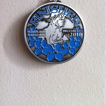 Honolulu Marathon - 2010 Finisher medal - Races & Competitions Near Me - Honolulu, Hawaii