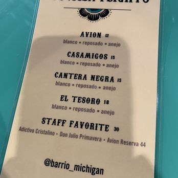Barrio Tacos - Tequila flights - Tacos Near Me - Grand Rapids, Michigan Barrio Tacos - Tequila flights - Tacos Near Me - Grand Rapids, Michigan